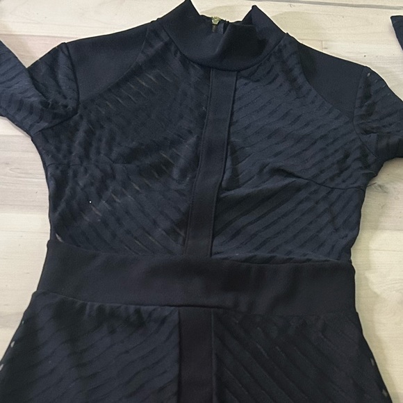 Black Bodycon Sheer Top Dress Small - Picture 13 of 15